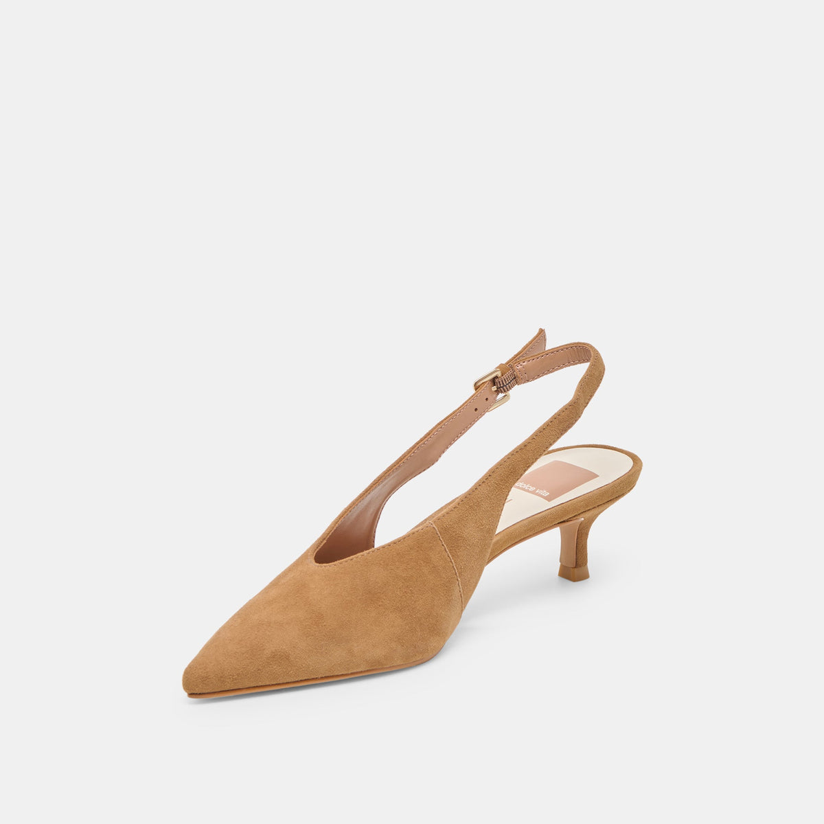 Alenna Lt Brown Suede Heels | Dolce Vita Featured
