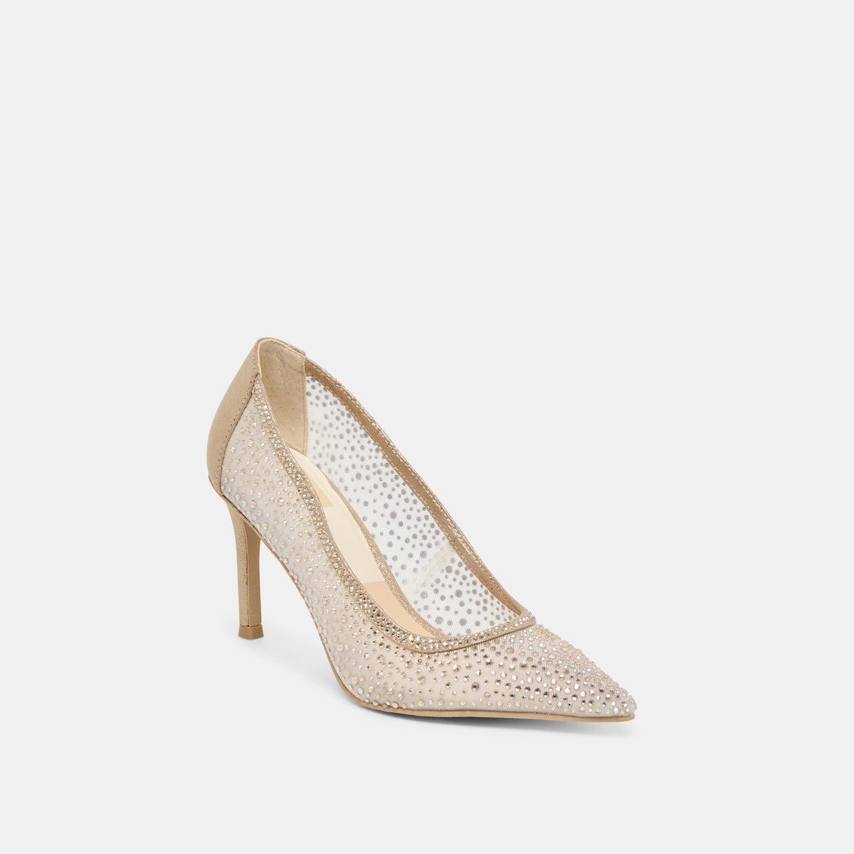 Kashe Crystal Lt Gold Mesh Heels | Dolce Vita Latest