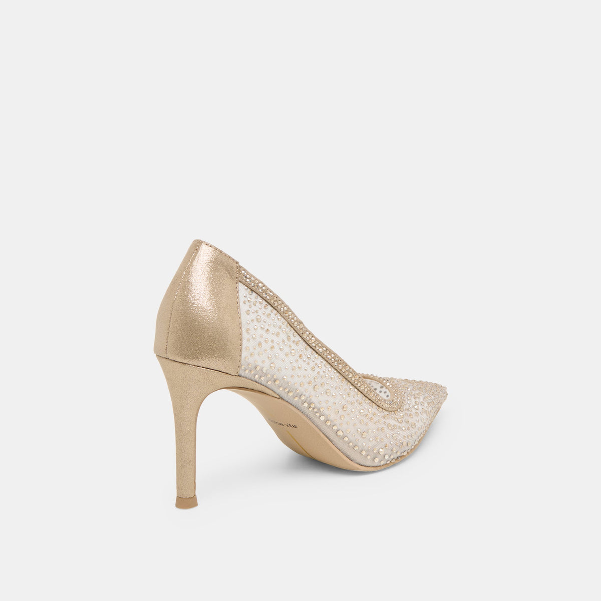Kashe Crystal Lt Gold Mesh Heels | Dolce Vita Latest