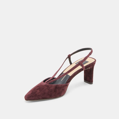 Ginay Mulberry Suede Heels | Dolce Vita New