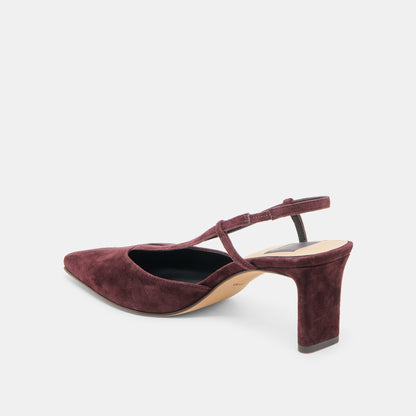 Ginay Mulberry Suede Heels | Dolce Vita New