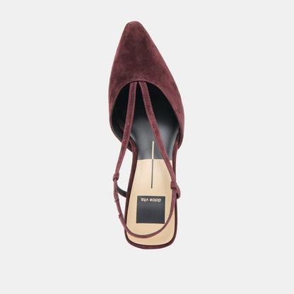 Ginay Mulberry Suede Heels | Dolce Vita New