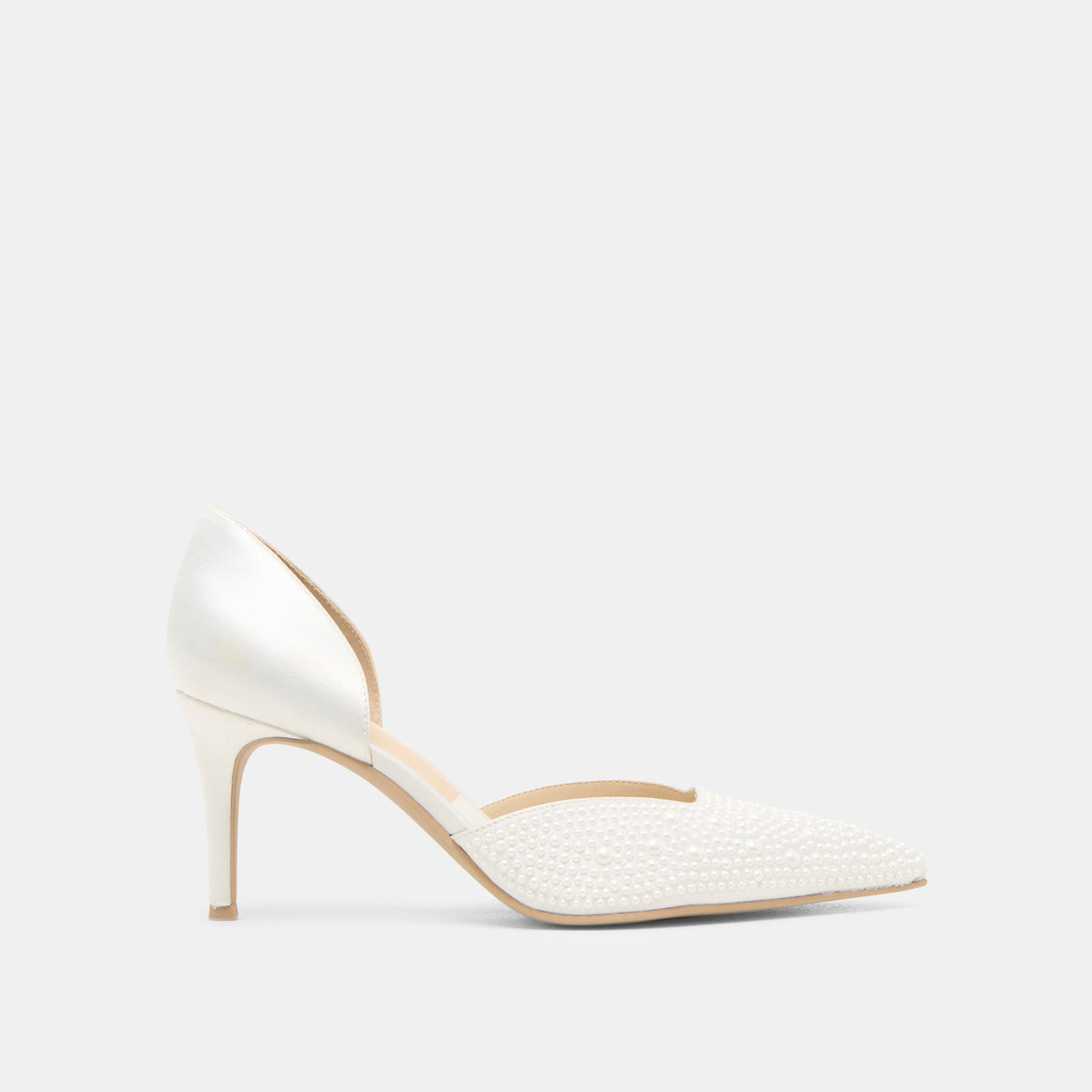 Eloy Pearl Off White Satin Heels | Dolce Vita Sale