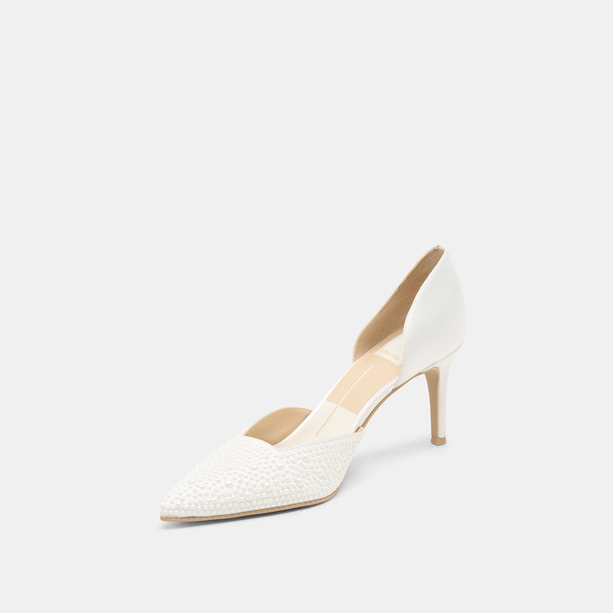 Eloy Pearl Off White Satin Heels | Dolce Vita Sale