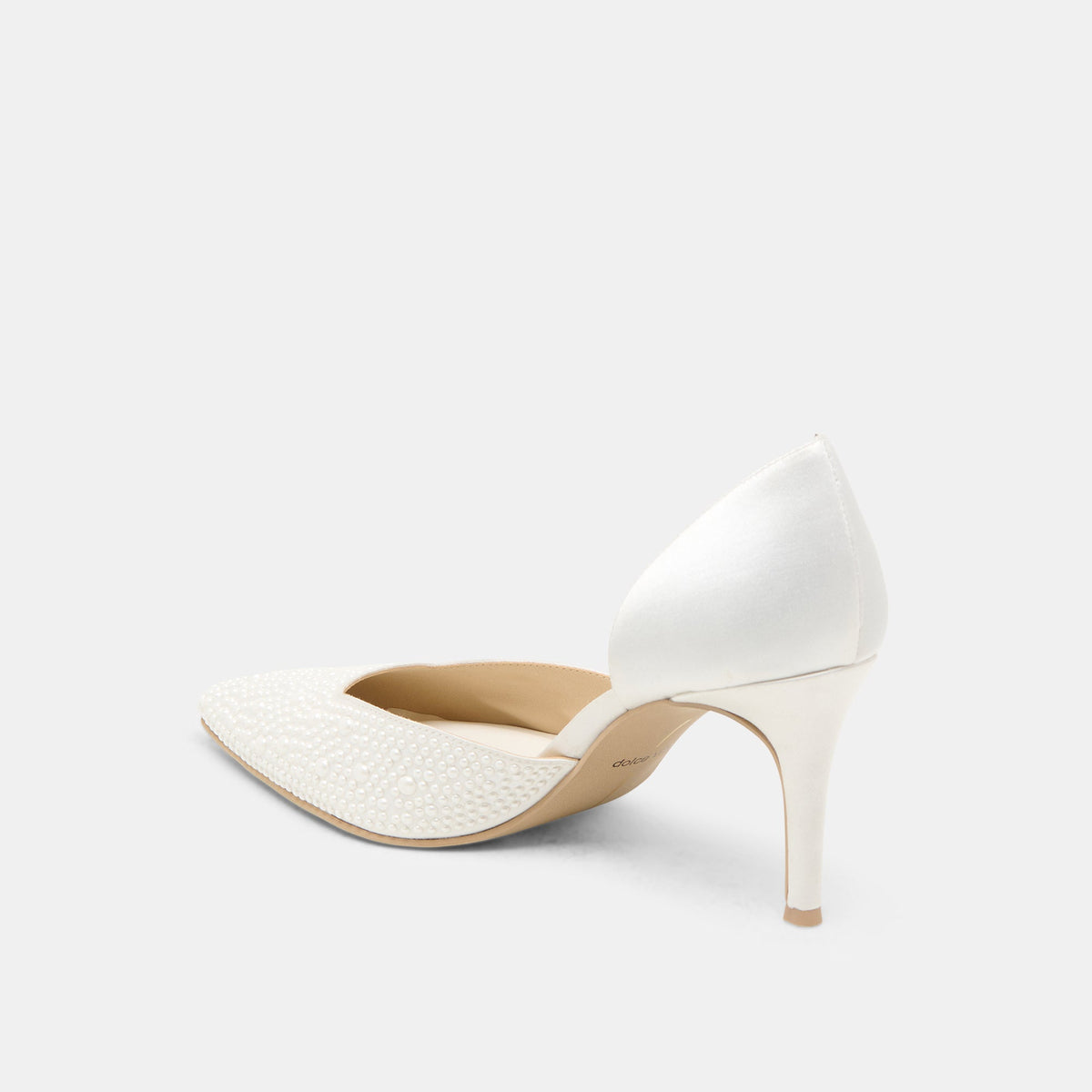 Eloy Pearl Off White Satin Heels | Dolce Vita Sale