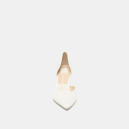 Eloy Pearl Off White Satin Heels | Dolce Vita Sale