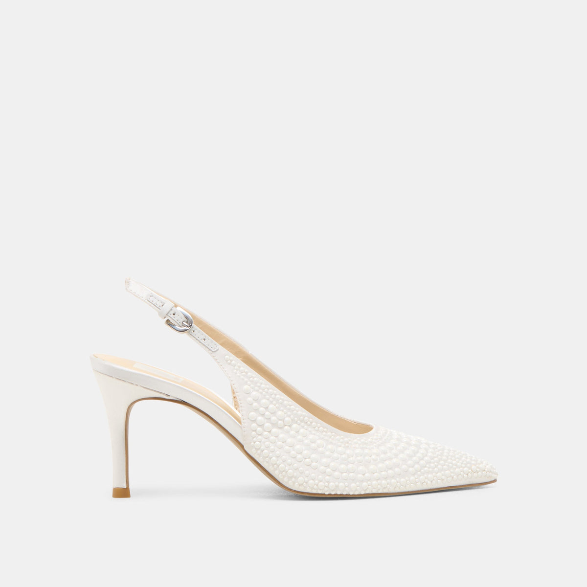 Elasi Pearl Off White Satin Heels | Dolce Vita Discount