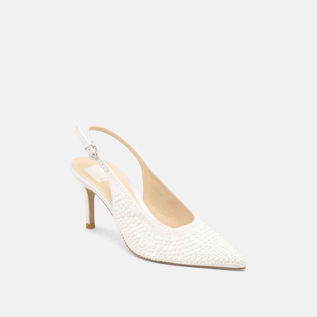 Elasi Pearl Off White Satin Heels | Dolce Vita Discount