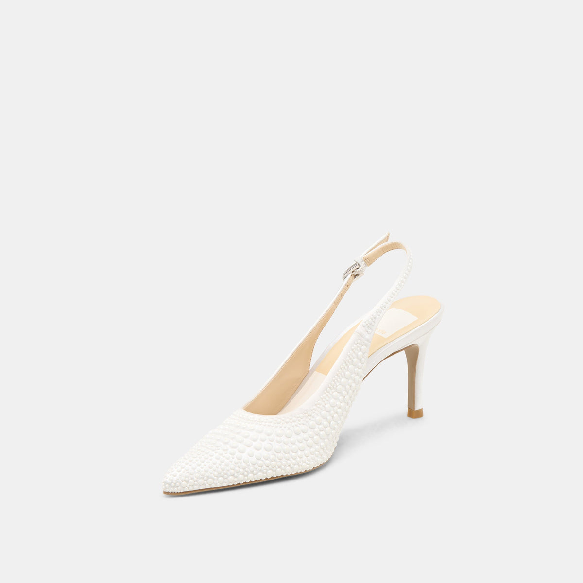 Elasi Pearl Off White Satin Heels | Dolce Vita Discount