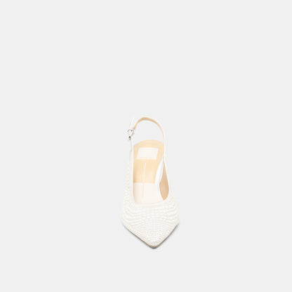 Elasi Pearl Off White Satin Heels | Dolce Vita Discount