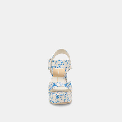 Bobby Pearl Blue Floral Satin Heels | Dolce Vita Discount