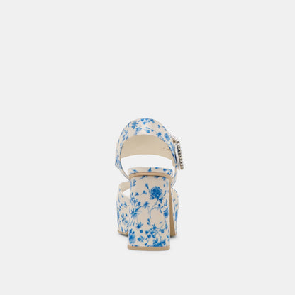 Bobby Pearl Blue Floral Satin Heels | Dolce Vita Discount