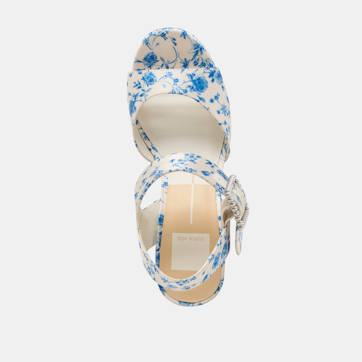 Bobby Pearl Blue Floral Satin Heels | Dolce Vita Discount