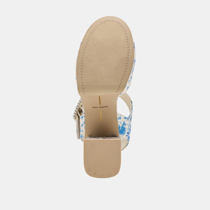 Bobby Pearl Blue Floral Satin Heels | Dolce Vita Discount
