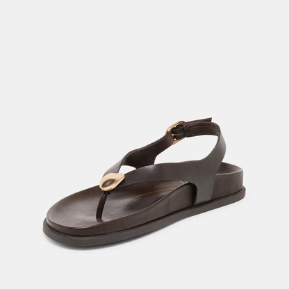 Jony Dk Brown Leather Sandals | Dolce Vita Featured