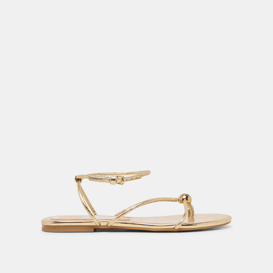 Kenley Gold Leather Sandals | Dolce Vita Great Value
