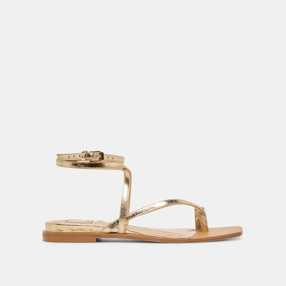 Tyrice Gold Leather Sandals | Dolce Vita Value
