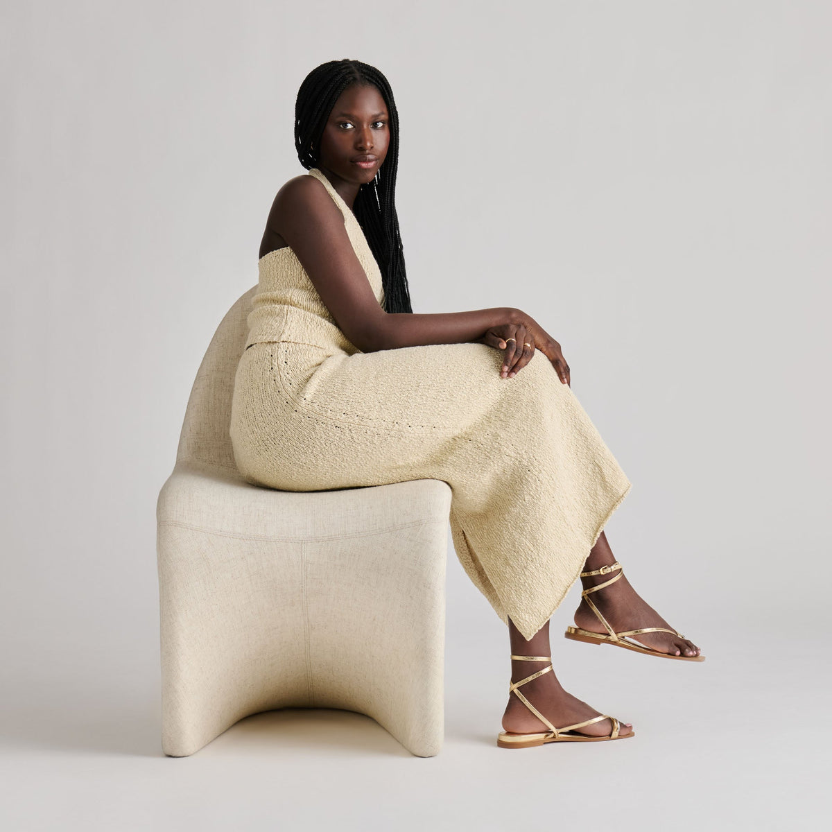 Tyrice Gold Leather Sandals | Dolce Vita Value
