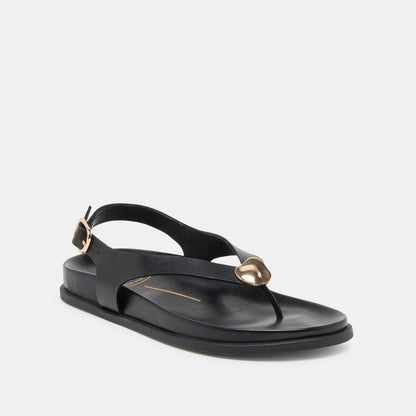 Jony Black Leather Sandals | Dolce Vita Discount