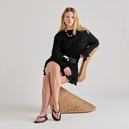 Jony Black Leather Sandals | Dolce Vita Discount