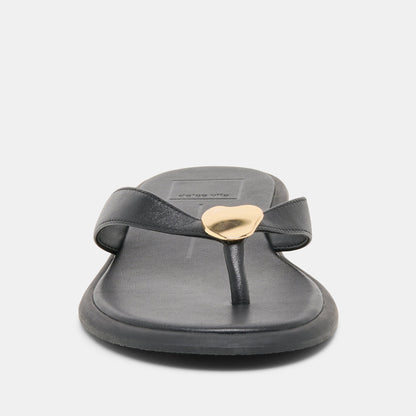 Jaina Black Leather Sandals | Dolce Vita Classic