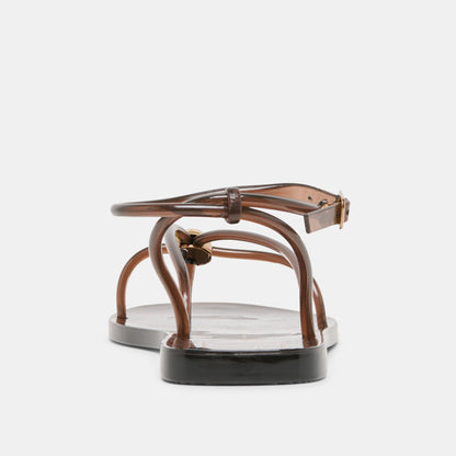 Kenley Vinyl Chocolate Jelly Sandals | Dolce Vita Latest