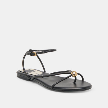 Kenley Black Leather Sandals | Dolce Vita Best Seller