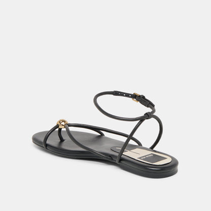 Kenley Black Leather Sandals | Dolce Vita Best Seller