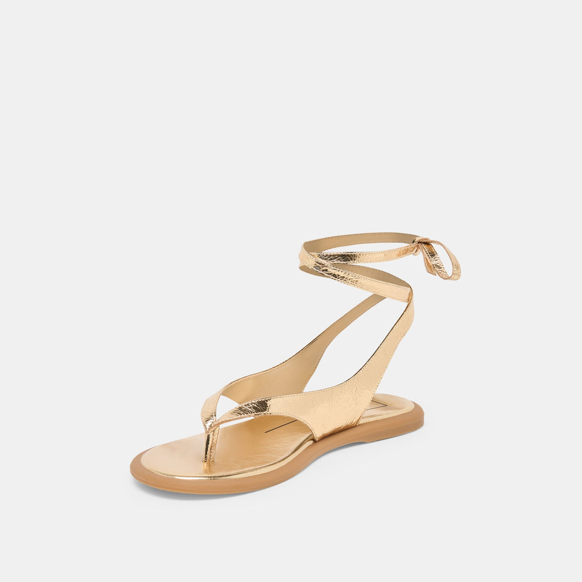 Jayden Gold Distressed Leather Sandals | Dolce Vita Deals