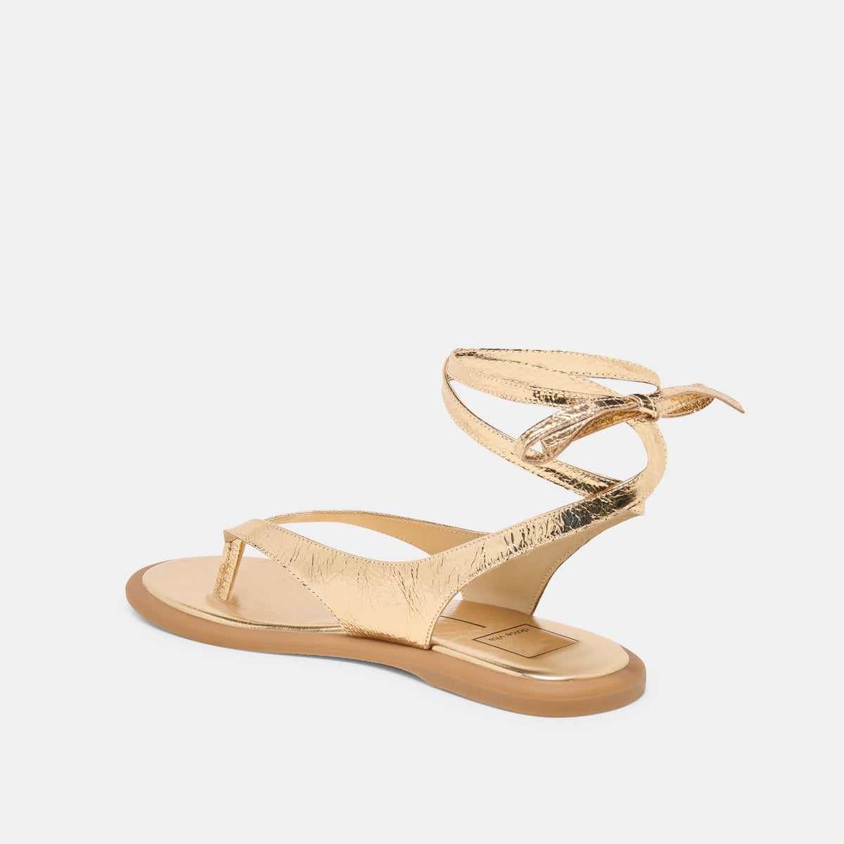 Jayden Gold Distressed Leather Sandals | Dolce Vita Deals