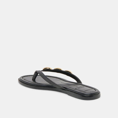 Juny Black Leather Sandals | Dolce Vita Everyday