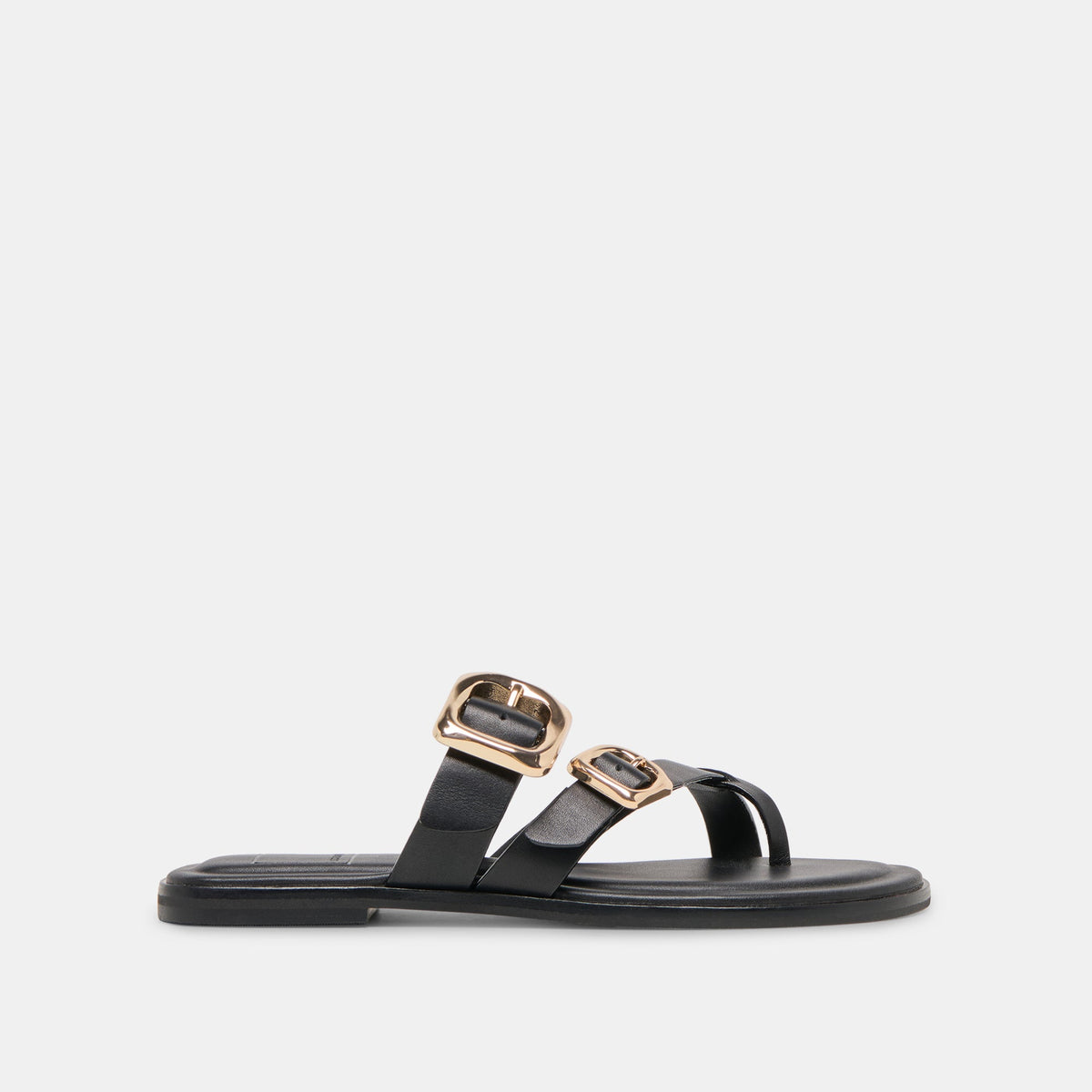 Shore Black Leather Sandals | Dolce Vita Signature