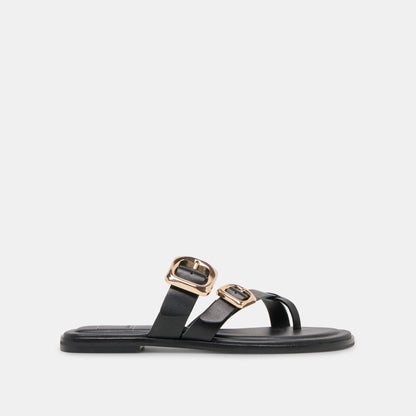 Shore Black Leather Sandals | Dolce Vita Signature