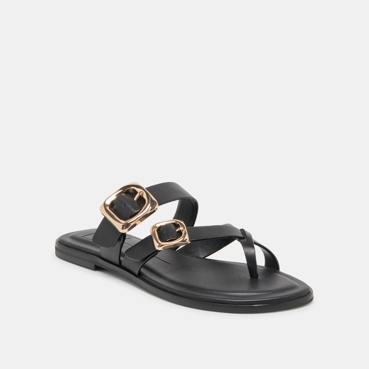 Shore Black Leather Sandals | Dolce Vita Signature