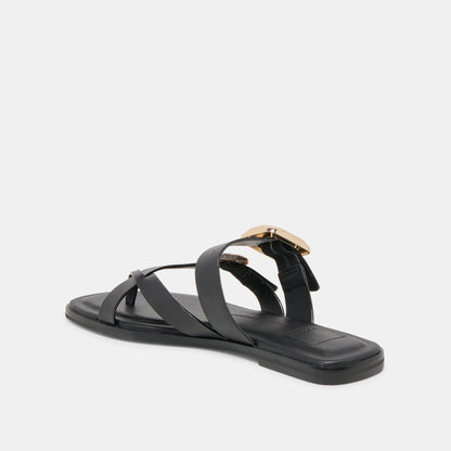 Shore Black Leather Sandals | Dolce Vita Signature