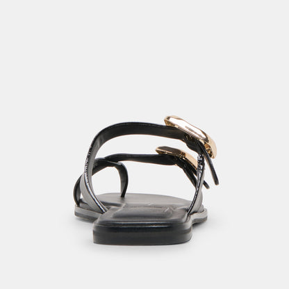 Shore Black Leather Sandals | Dolce Vita Signature
