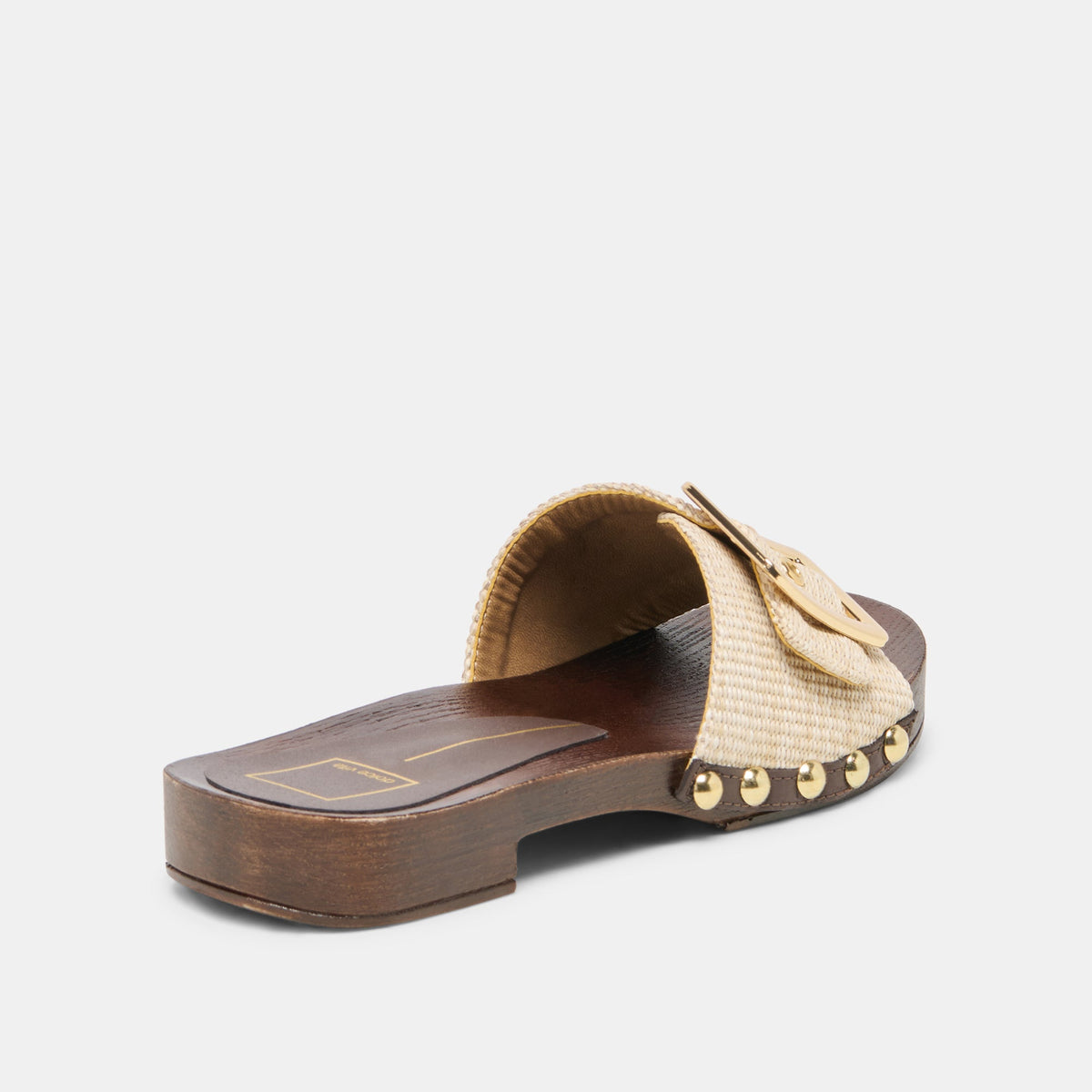 SHERY Natural Raffia Open-Toe Buckle Wood Sole Sandals | Dolce Vita Special Offer