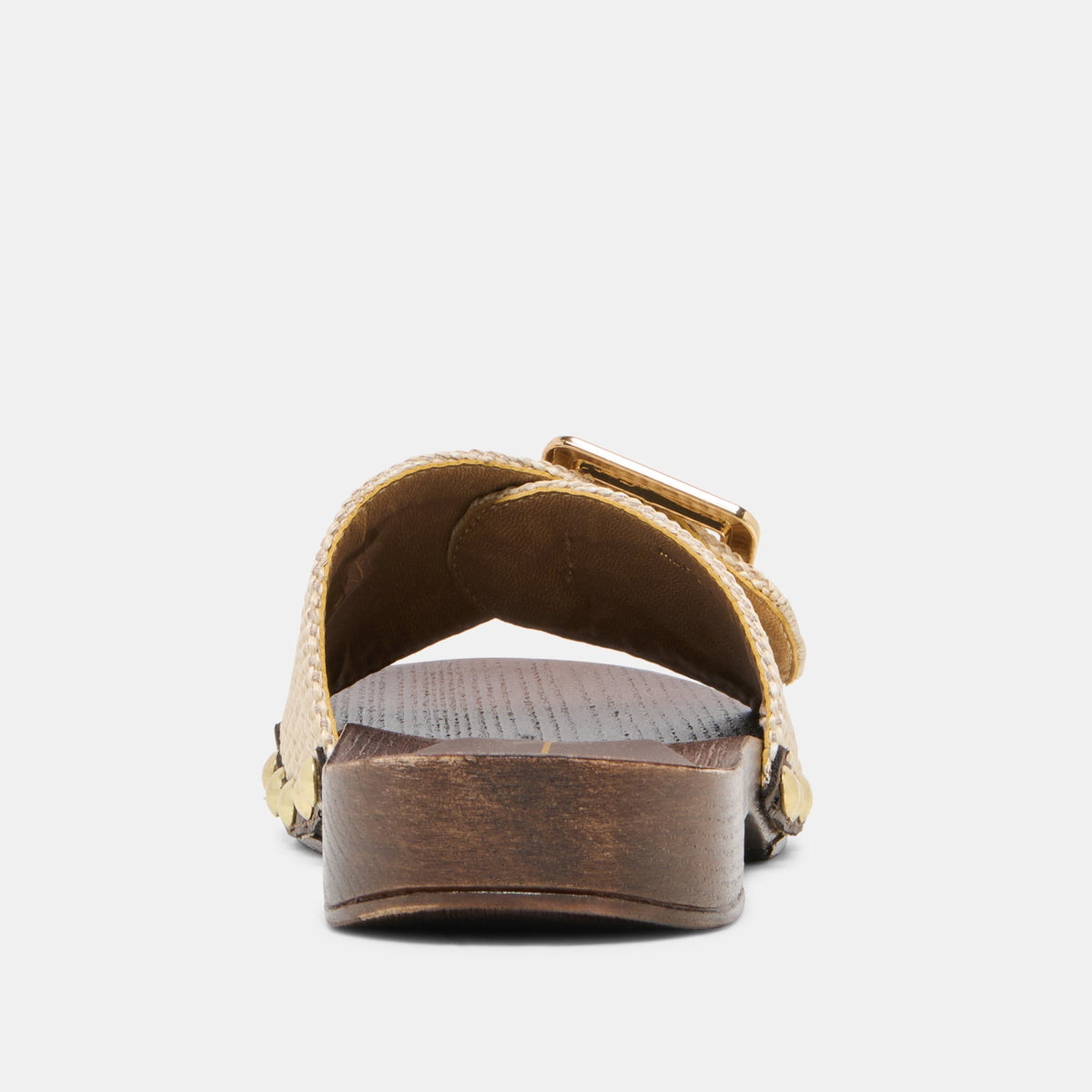 SHERY Natural Raffia Open-Toe Buckle Wood Sole Sandals | Dolce Vita Special Offer