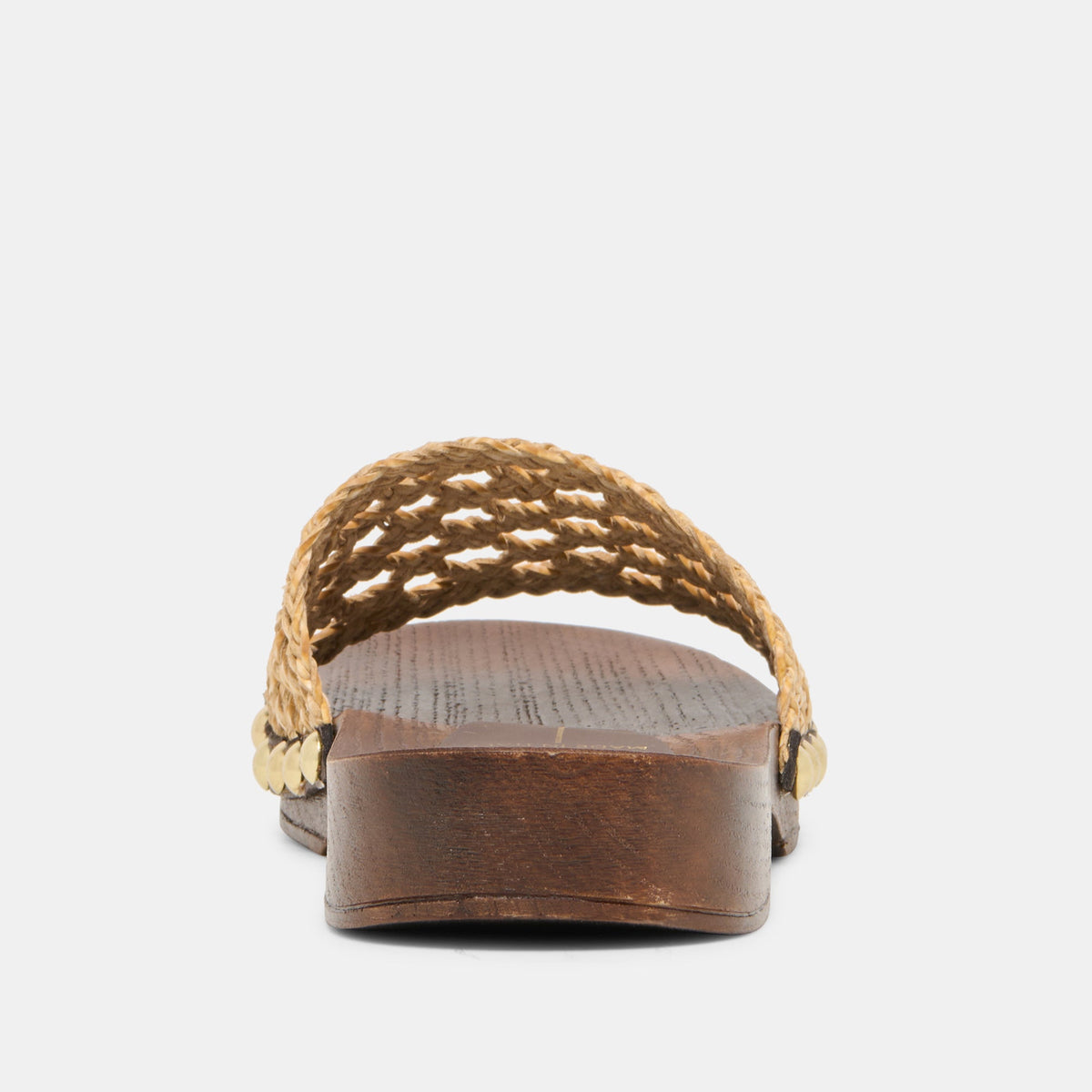 SADIE Tan Raffia Wood Sole Open-Toe Sandals | Dolce Vita Quality