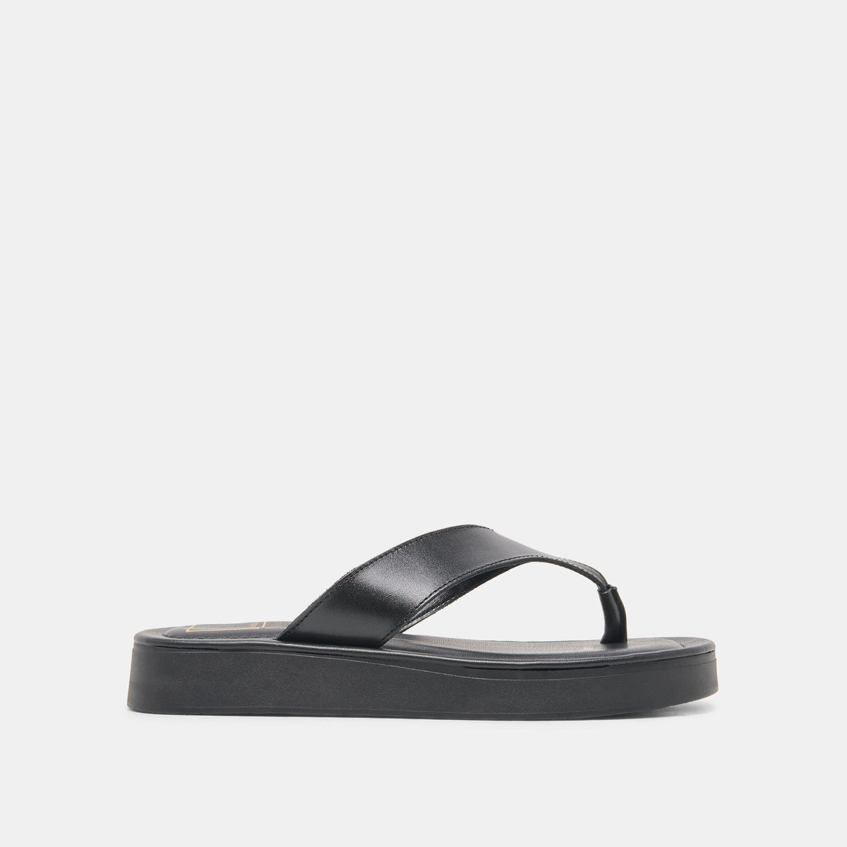 BLAYZE Black Leather Platform Flip-Flop Sandals | Dolce Vita Smart Buy