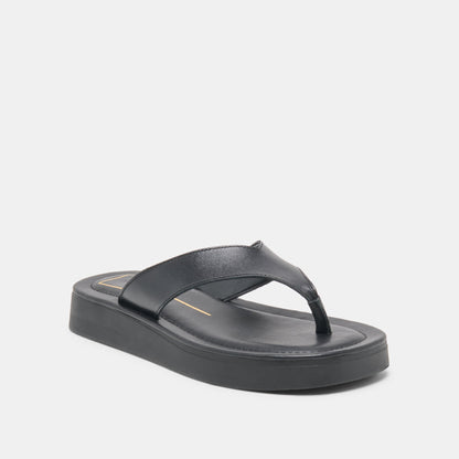 BLAYZE Black Leather Platform Flip-Flop Sandals | Dolce Vita Smart Buy