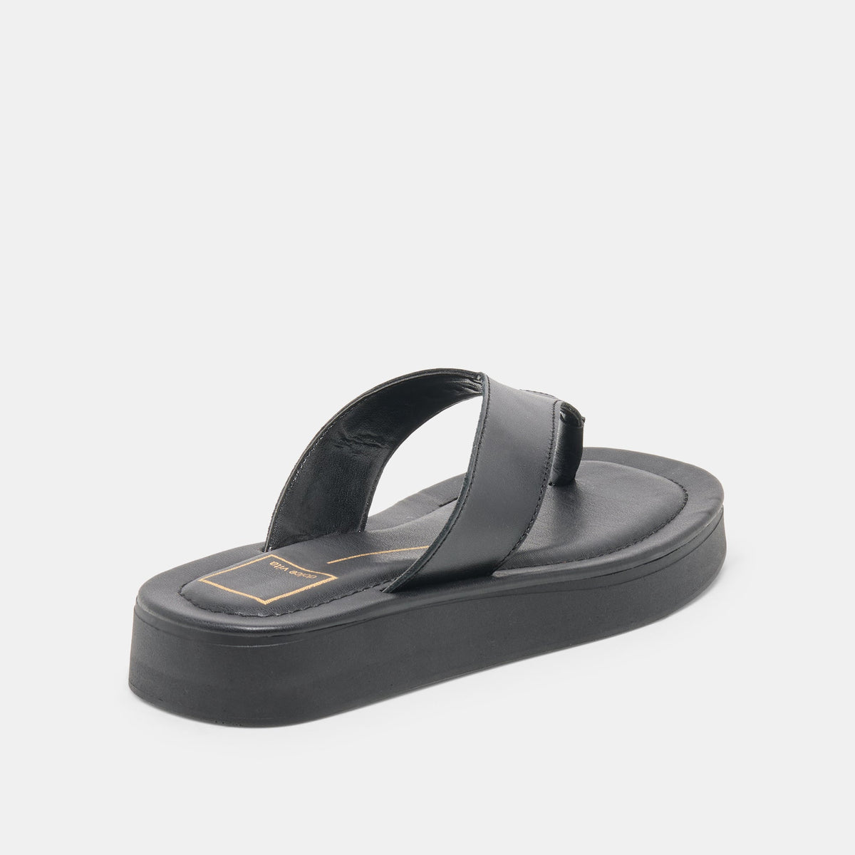BLAYZE Black Leather Platform Flip-Flop Sandals | Dolce Vita Smart Buy