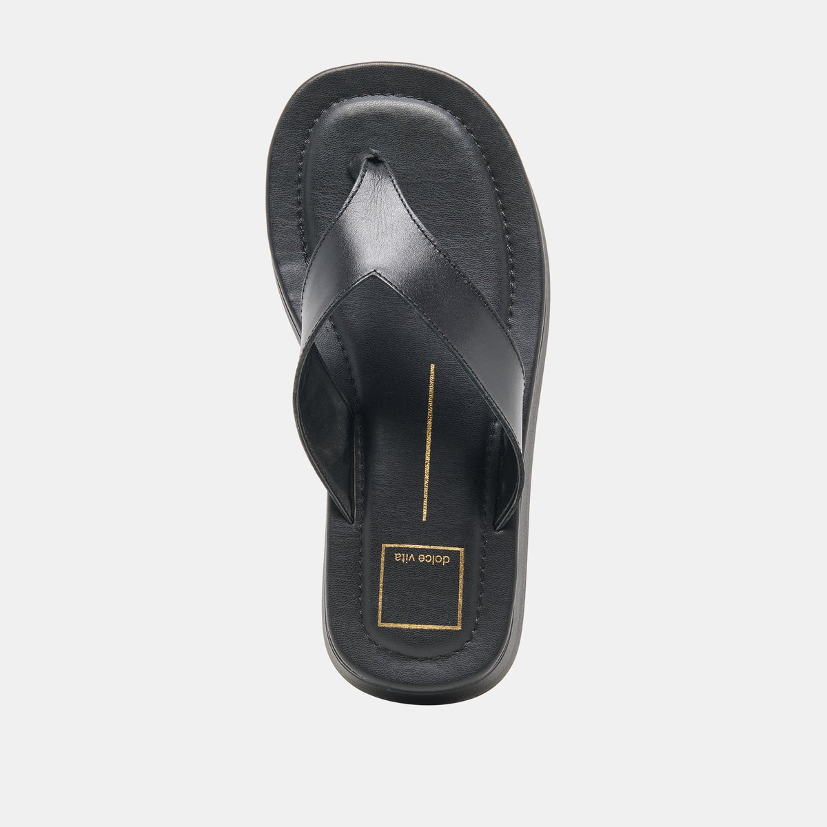 BLAYZE Black Leather Platform Flip-Flop Sandals | Dolce Vita Smart Buy