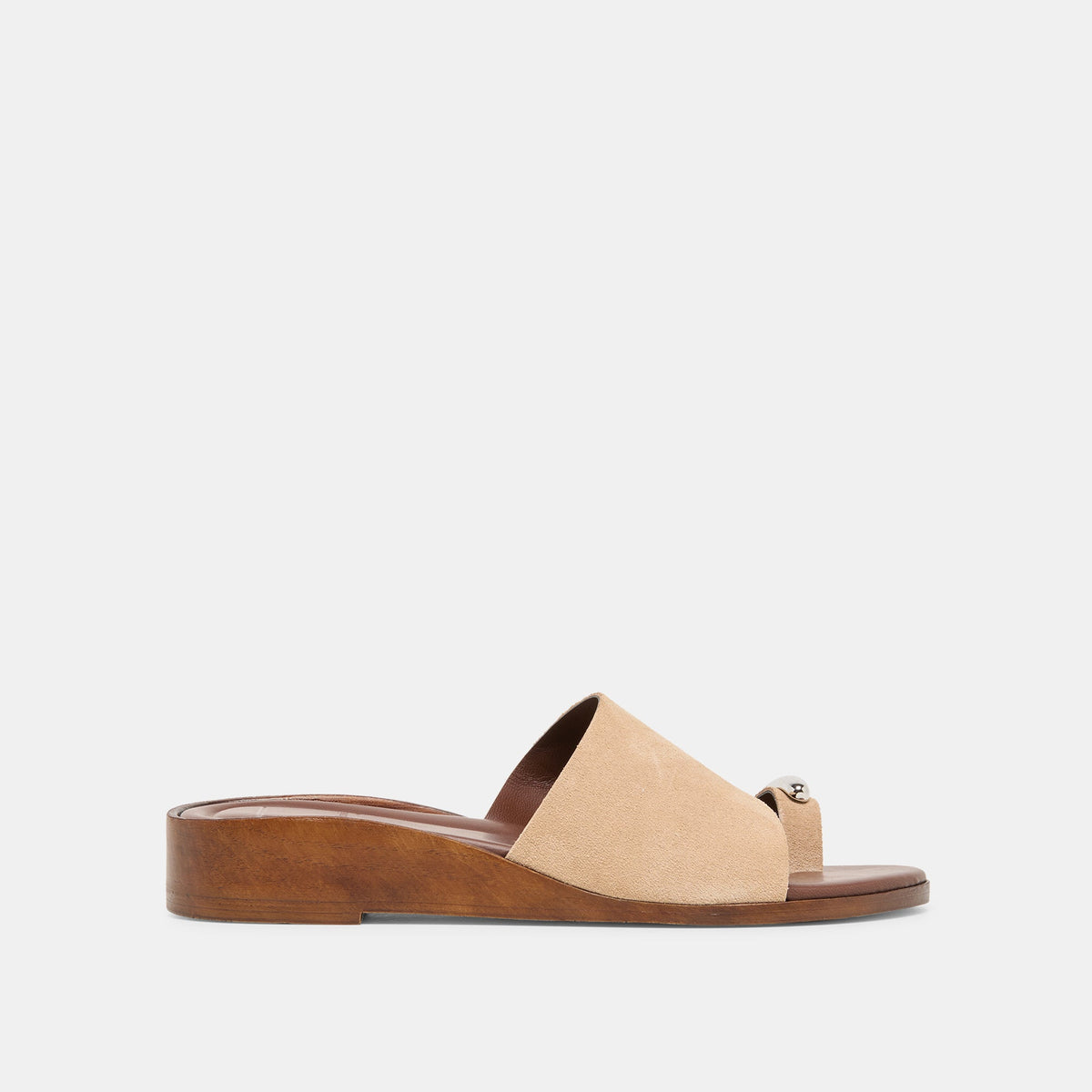 MOXY Sand Suede Metal Detail Open-Toe Sandals | Dolce Vita Quality