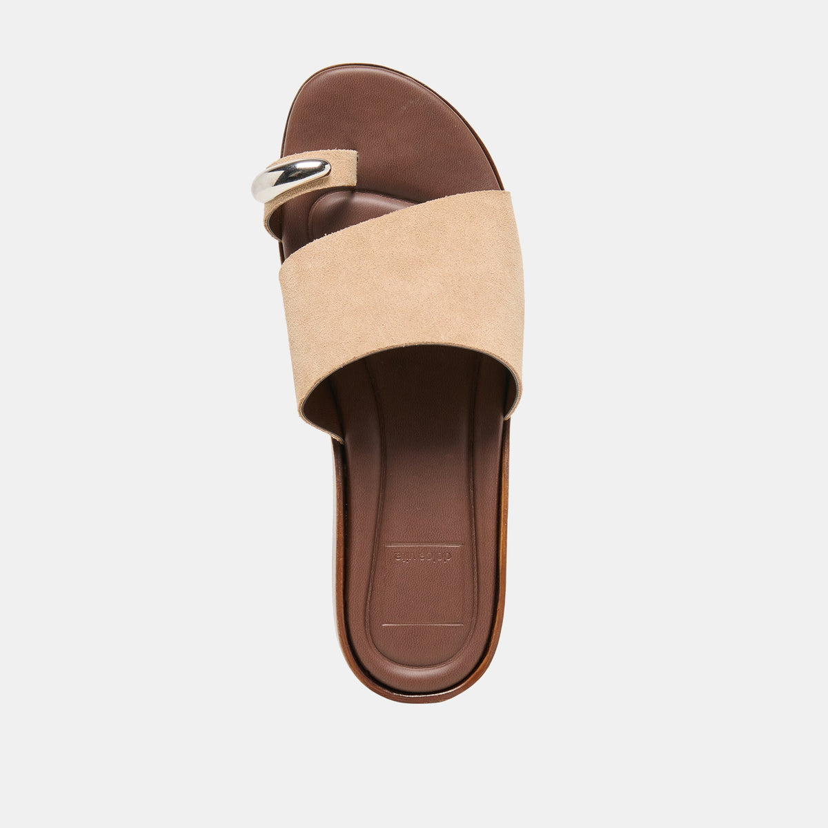 MOXY Sand Suede Metal Detail Open-Toe Sandals | Dolce Vita Quality