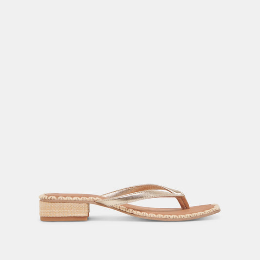 BARTY SANDALS GOLD METALLIC LEATHER
 – Dolce Vita | Dolce Vita Signature