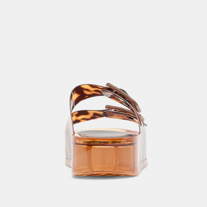JULIO X Tortoise Vinyl Jelly Platform Sandals | Dolce Vita Classic