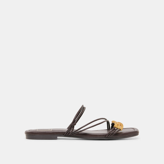 LYNDEE BEAD Espresso Stella Strappy Open-Toe Sandals | Dolce Vita Featured