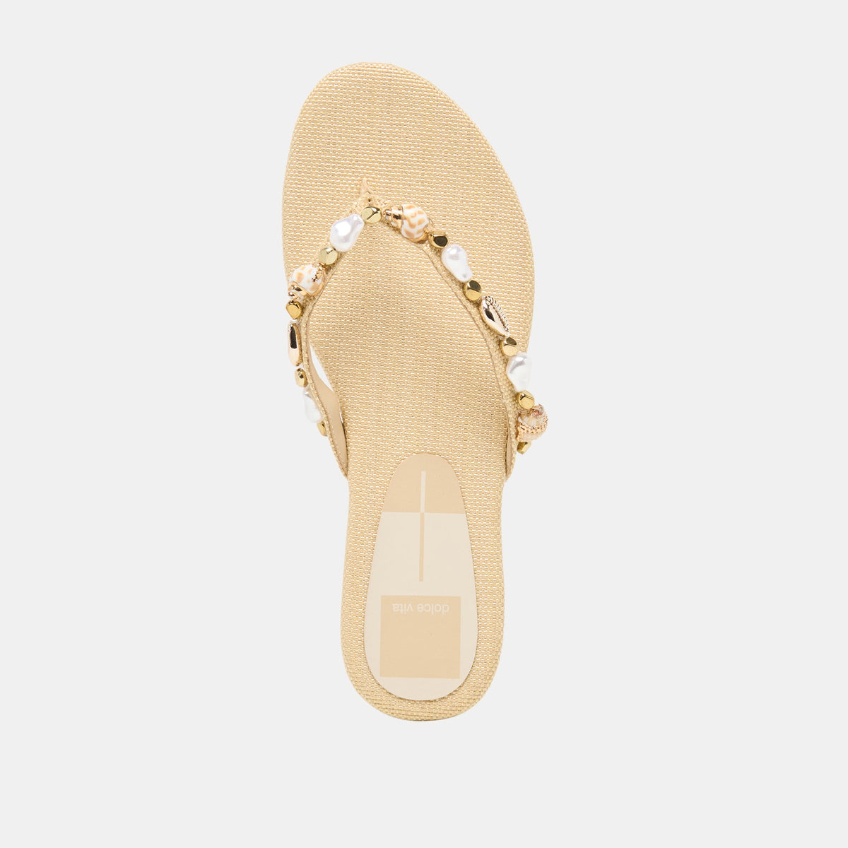 KYSHA Lt Natural Raffia Shell Flip-Flop Sandals | Dolce Vita Latest