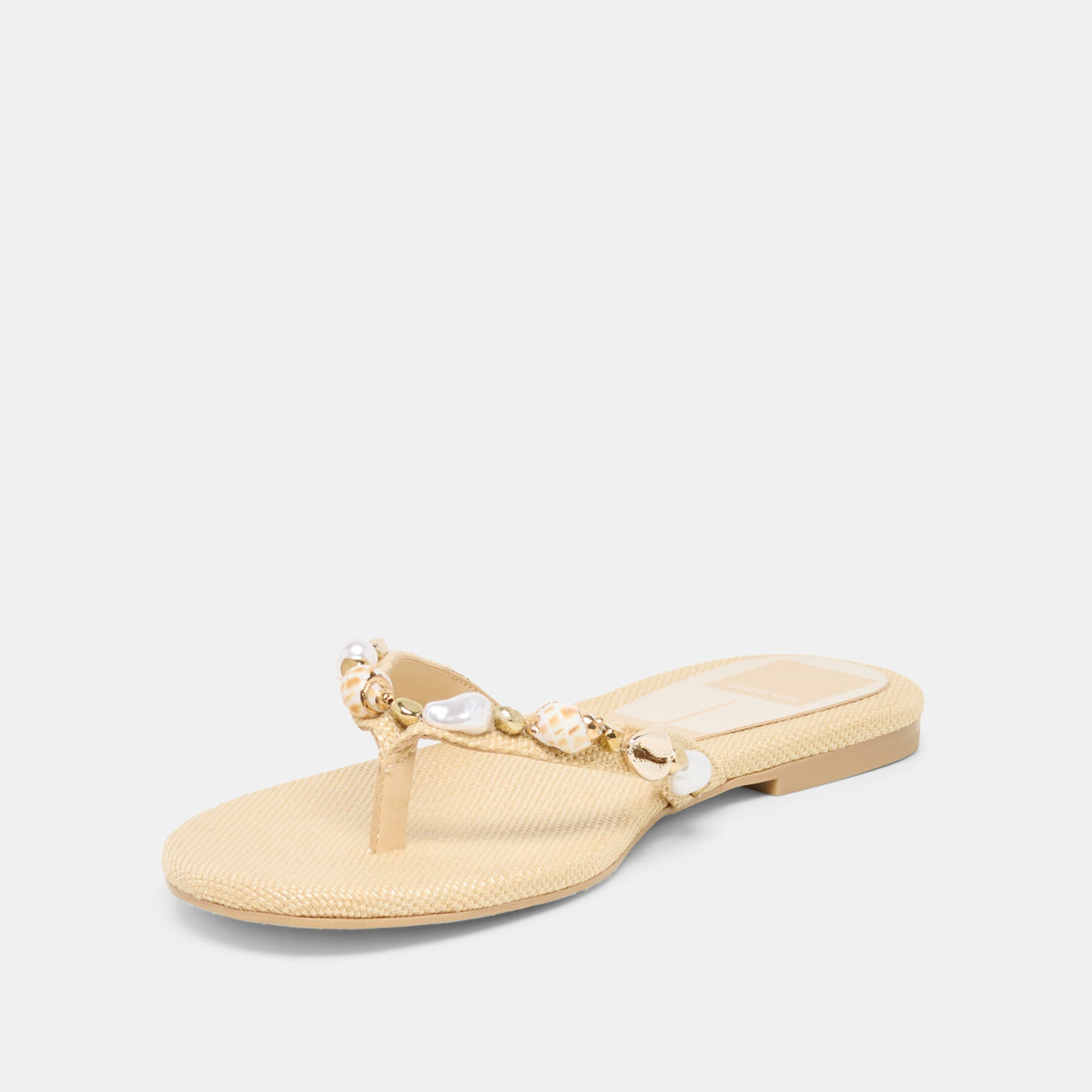 KYSHA Lt Natural Raffia Shell Flip-Flop Sandals | Dolce Vita Latest